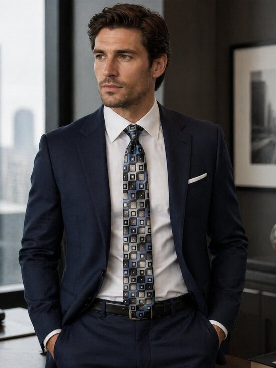 croft & barrow Other - Croft & Barrow Geometric Silk-Feel Tie